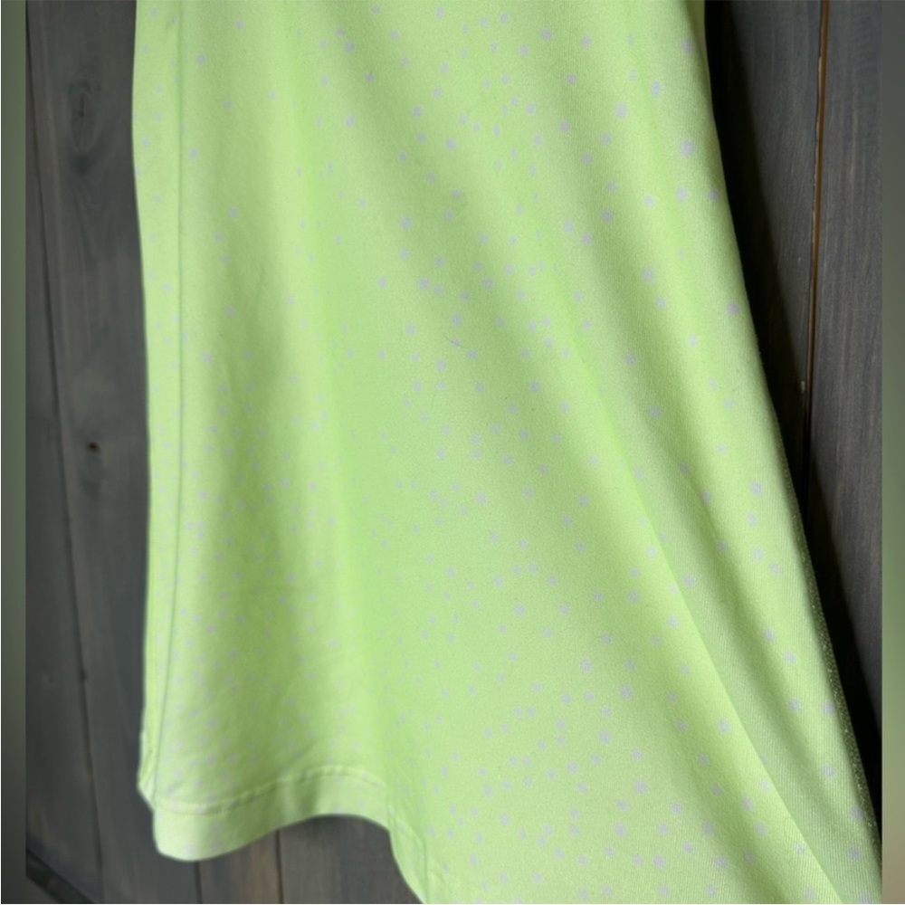 ladies Reversible Racerback Lululemon. Petit Dot Faded Zap lime bright green top - Picture 8 of 13
